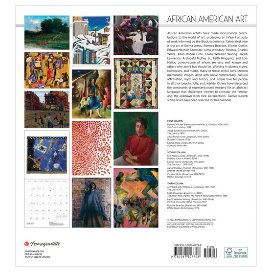 African American Art 2024 wall calendar Calendars Tate Shop Tate